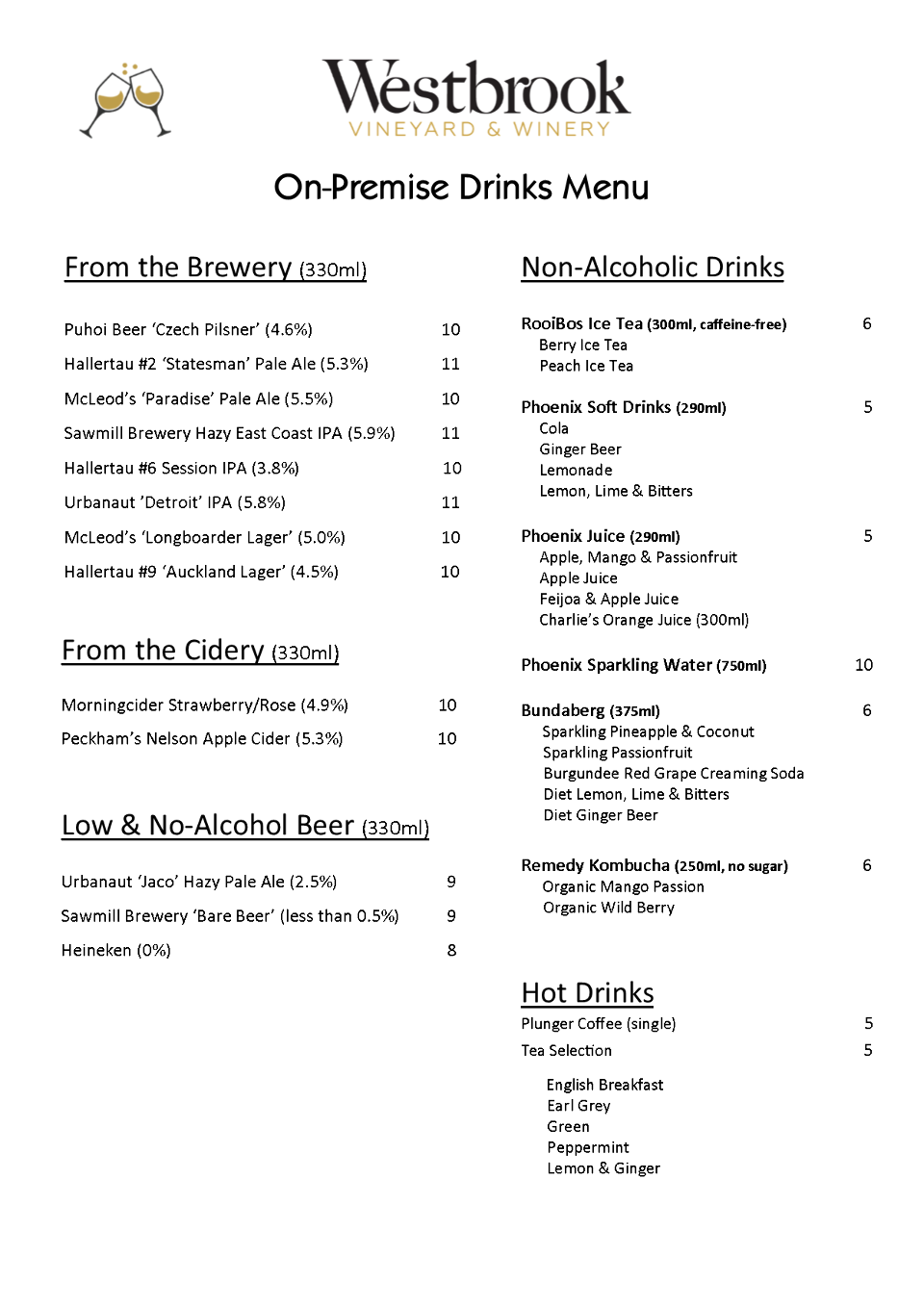 1. Westbrook On-Premise Drinks List Summer 2025_Beer Cider Juice etc.png